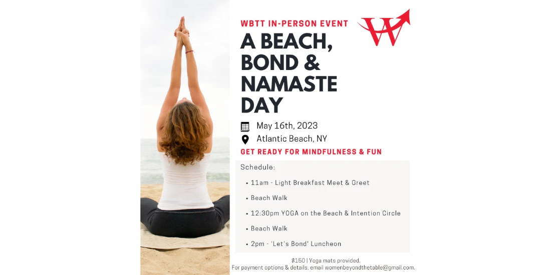 Women Beyond the Table Beach Bond and Namaste Day
